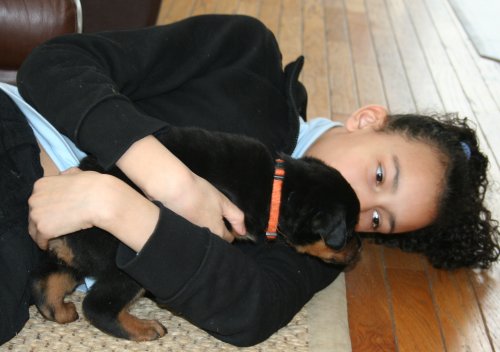 Haley McCrea with Orange Boy