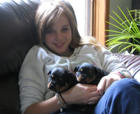 Cassie with her favorites...Ryngo and Rogue